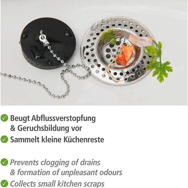 

bath accessory set cover strainer drain shower sink steel plug 2 pcs accessories