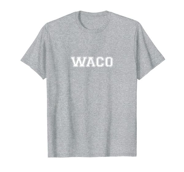 

college university varsity style waco texas tx home state t-shirt, White;black