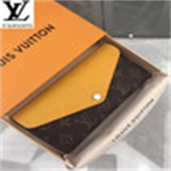 

ladies wallets brand 30% long designer orange orange luxury long section 62mv wallet m60506 old wallet chain color compact spell purse clutc