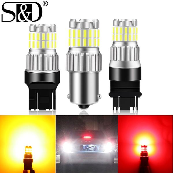 

emergency lights 1pc led w21/5w 7443 t20 1157 p21/5w bay15d t25 3157 car reserve lamps 1156 p21w ba15s bau15s py21w signal lamp auto brake l
