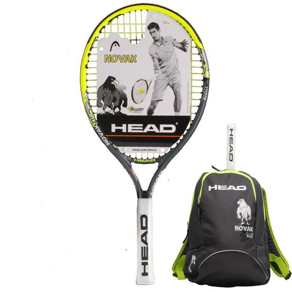 

head junior carbon fiber tennis racquet for kids youth childrens training rackets with bag 21/23/25 inch raquete de tenis