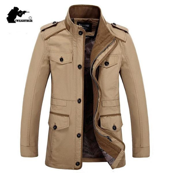 

men's jackets casual jacket stand collar spring autumn fashion washed cotton plus size long coat men outwear 6xl bf5806, Black;brown