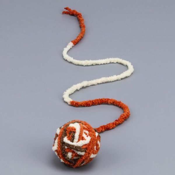 

cat toys pet play interactive easy clean fuzzy gifts fun eco-friendly long tail toy ball woolen yarn colorful teaser nontoxic