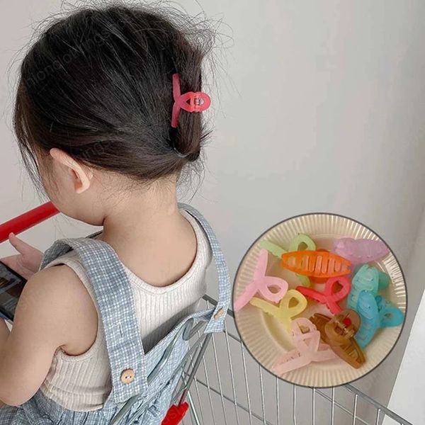 

children girls cute hair claws kids sweet hairpins hair clips fashion ponytail barrettes hair accessories, Slivery;white