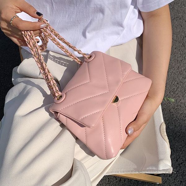 

evening bags summer chain designer pu leather crossbody for women 2021 luxury classic fashion lady trend travel shoulder handbags