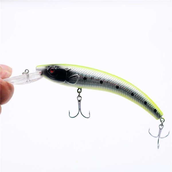

1pcs 15.5cm 14.8g bend minnow fishing lure hard bait aritificial wobblers fishing tackle big crankbait plastic lure 1 jllpco