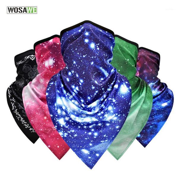 

cycling caps & masks wosawe summer outdoor sports scarf hiking mask bandana bicycle headwear ride neck cover bike triangle headband scarf1, Black