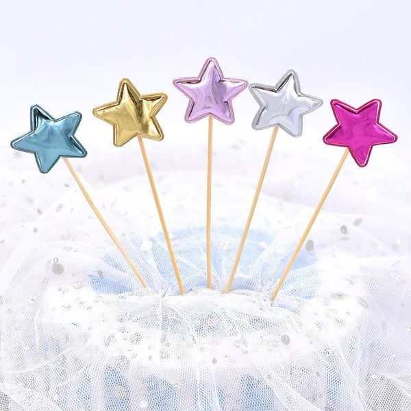 

other festive & party supplies 50pcs/lot glimmer love heart birthday cake insert er golden pink blue red noble baking celebrate bunting