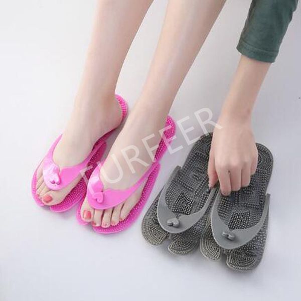 

slippers women's summer massage fashion travel aircraft el shoes women folding slides seaside beach flip-flops home sandals, Black