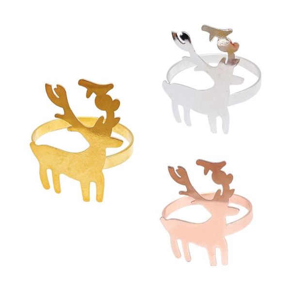 

napkin rings 6pcs el dining room deer buckle exquisite metal ring decor
