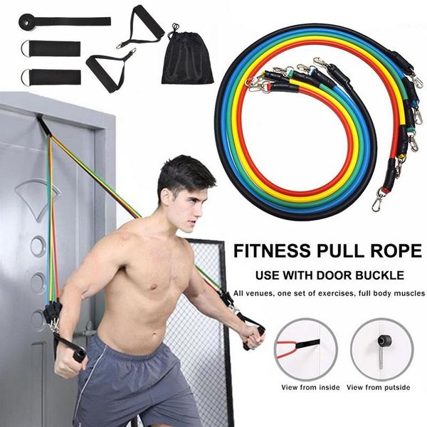 

16pcs resistance bands set 150 lbs elastic bands for fitness yoga training rubber expander tape sports gum loop pull rope set