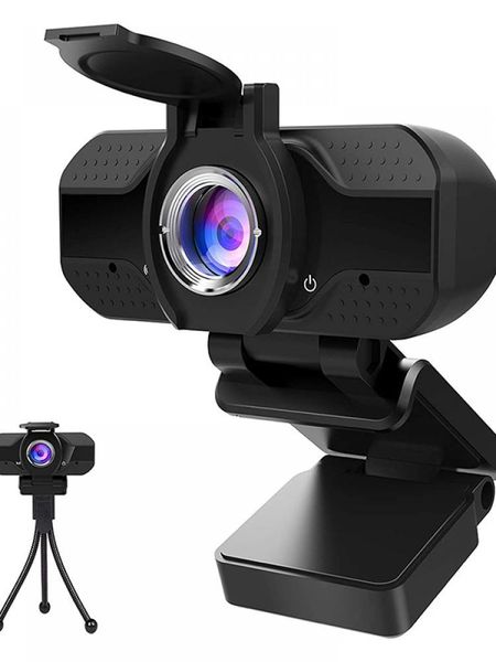 

camcorders usb2.0 webcam hd 1080p usb web camera with microphone privacy cover tripod for live broadcast video blog meeting