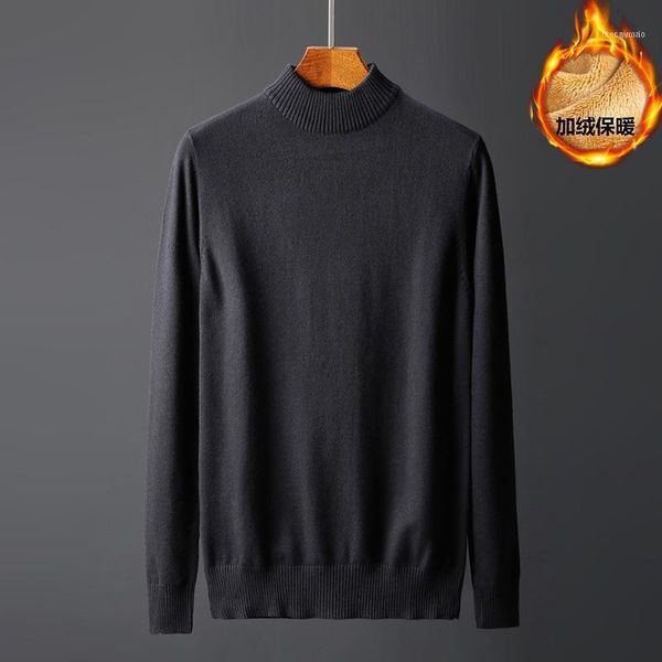

men's sweaters men jumpers basic winter shirts knitted turtleneck sweater male pullovers warm 2021 plus velvet thicken1, White;black