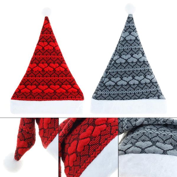 

christmas decorations 2pcs hat knitted white plush for adult