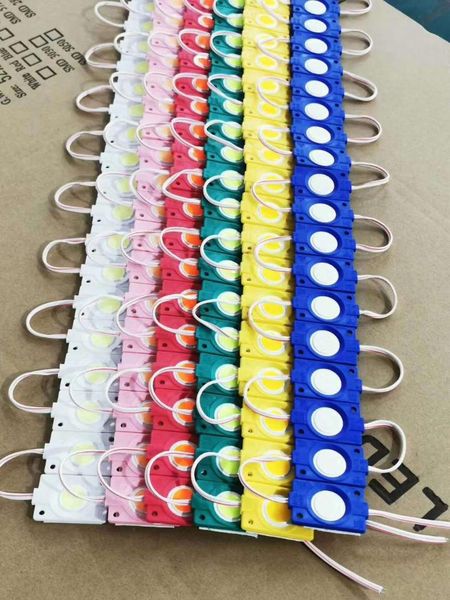 

500pcs cob led module dc24v waterproof 3w led injection module red/green/blue/yellow/pink cold warm white adverisement lamp