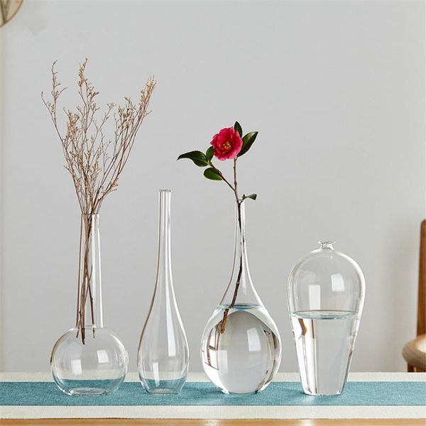 

vases chinese style transparent glass vase terrarium containers clear flower bottle hydroponic container home decor