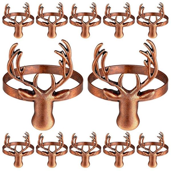 

napkin rings 18 pcs christmas deer holders table decoration for party