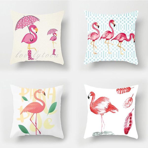 

cushion/decorative pillow creative trend nordic flamingo tropical leaf cushion cover home decoration sofa office decorative pillowcase