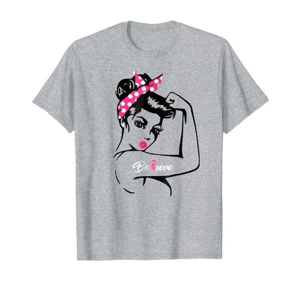 

breast cancer warrior tshirt awareness tee support believe, White;black