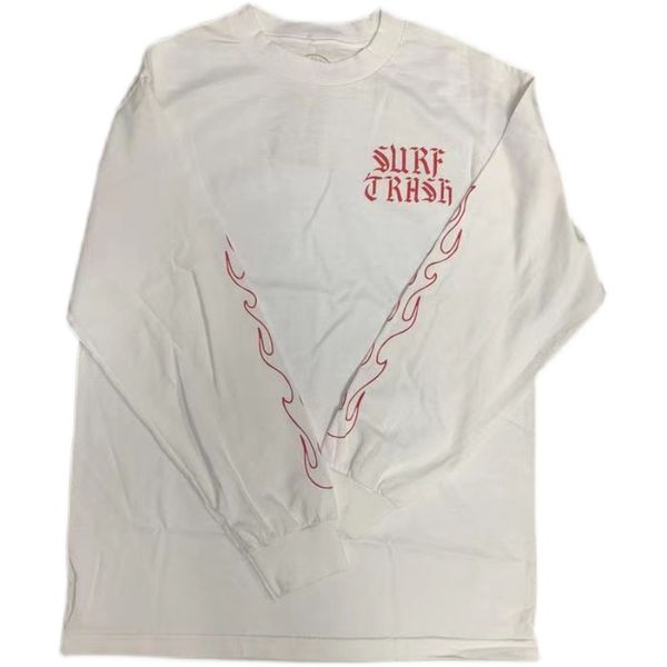 

long-sleeved t-shirt california cyclezombies surfing chopper skateboarding street skeleton demon printing loose bottoms, White;black