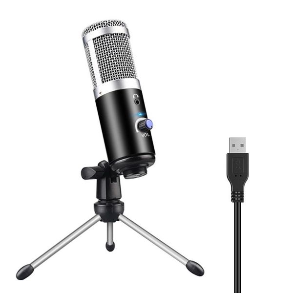 

professional usb condenser microphone for youtube podcast recording instrument ktv singing recording+stand tripod set