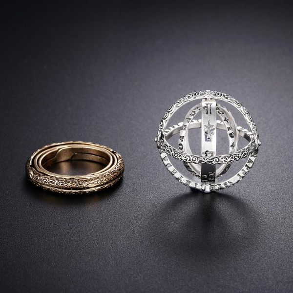 

wedding rings astronomical sphere ball ring finger couple lover jewelry gifts, Slivery;golden