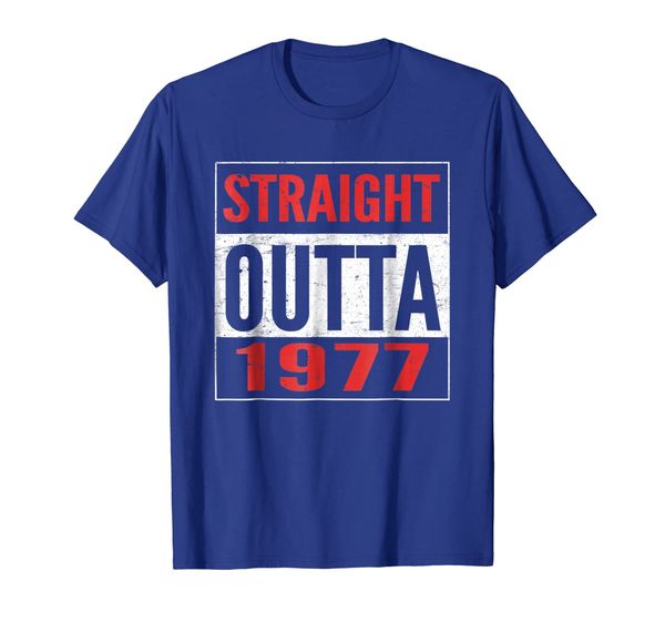 

straight outta 1977 funny 41st birthday 41 years old t-shirt, White;black