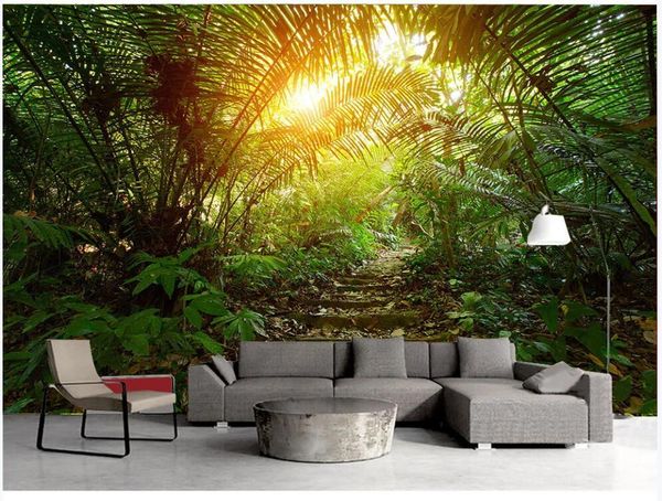 

wallpapers custom mural 3d wall on the fantasy forest path hd natural scenery home decor po wallpaper in living room