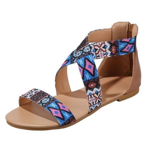 

sandals large size flat open toe hollow women summer style casual fashion platform womens shoes loafer slipper, Black