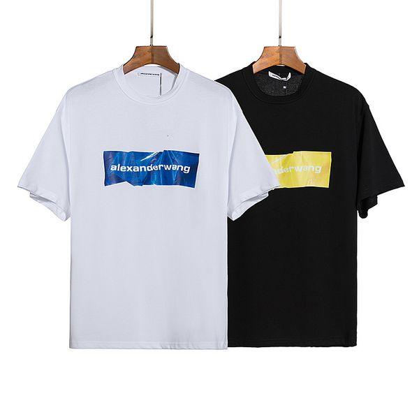 

fashion t shirt correct 21 summer aw men's and women's loose 3d letter printing short sleeve, White;black