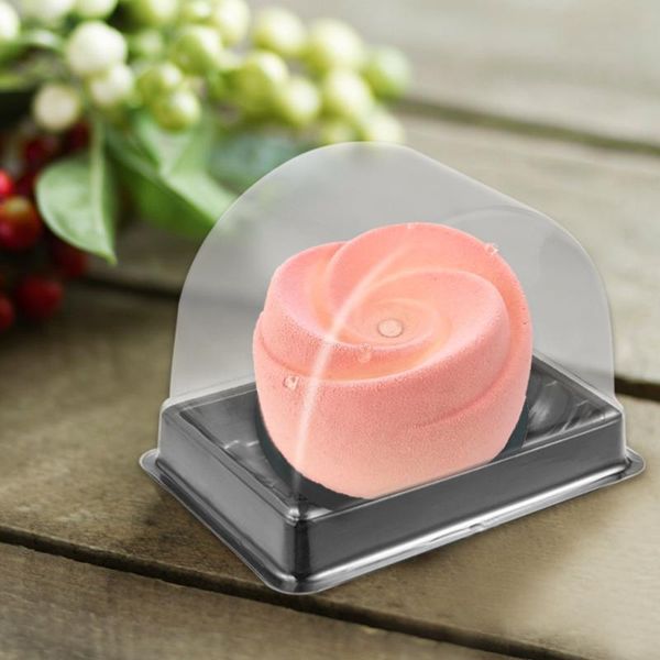 

gift wrap 30 pcs transparent cake blister box pastries bake packaging with lid