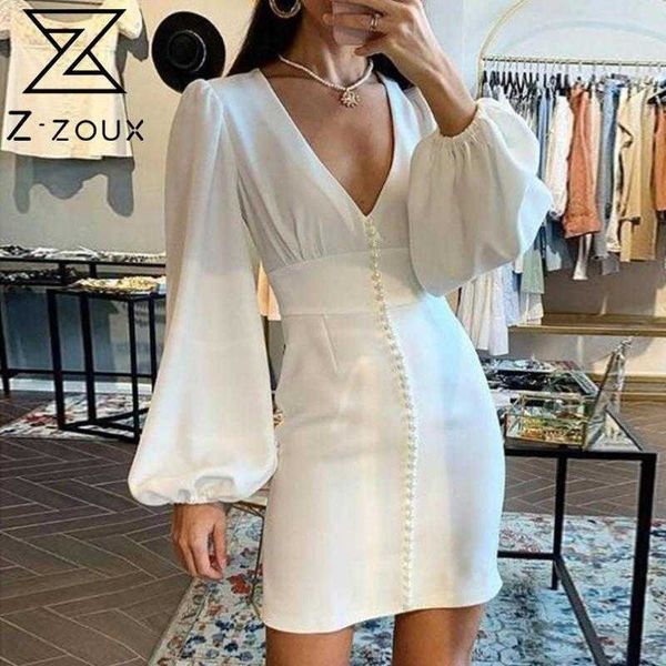 

women dress v-neck lantern sleeve dresses plus size long white summer clothes 210524, Black;gray