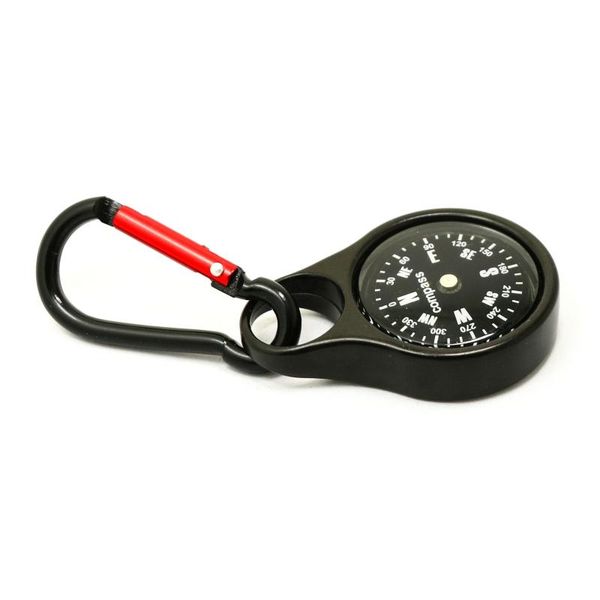 

zinc alloy compass carabiner clip snap hook keychain compass outdoor camping climbing hiking survival tools