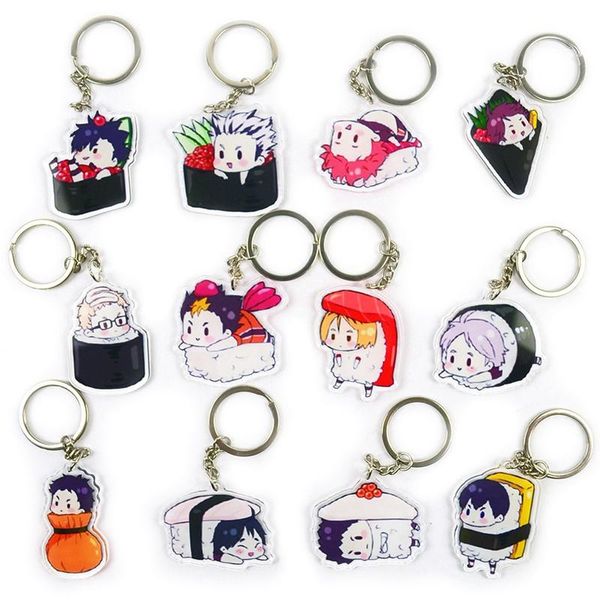 

keychains the haikyuu haikyuu rubber keychain key ring charms rare pendant, Silver