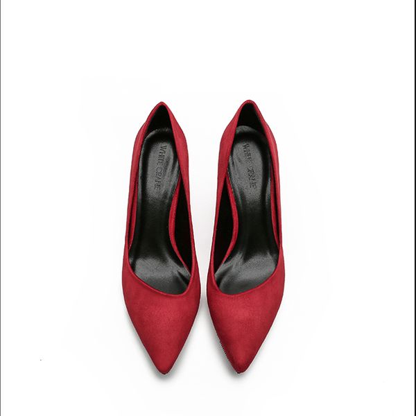 

new 6cm/8cm heel stiletto pumps cute toe pointing red super high heels formal shoes size33-42 u6yr, Black