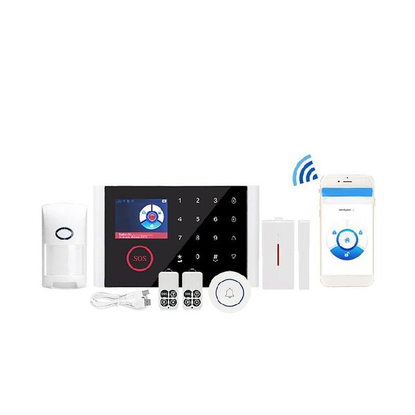

app control wireless home security gsm alarm system wifi gprs diy home burglar security ring alarm system motion detector.mult