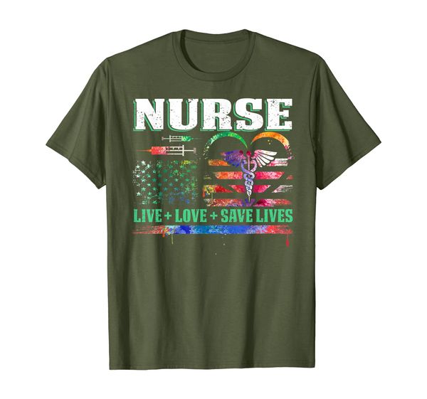 

Cute Nurse Live Love Save Lives TShirt Proud of Nursing Gift T-Shirt, Mainly pictures