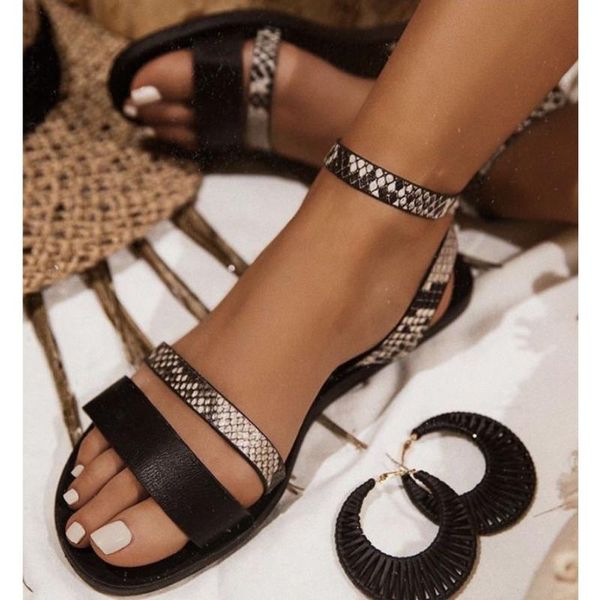 

sandals doratasia casual flat gladiator shoes comfy low heel summer women concise mixed-color rome, Black