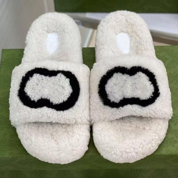 

slippers woolen woman mixed color zapatos de mujer flats shoes women winter inside fashion casual 2021, Black