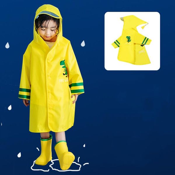 Kids Chuva Casaco Animal Dinossauro Estilo Crianças À Prova D 'Água Raincoat Raincoat Raincoats Unisex Dos Desenhos Animados Crianças Chuva Chuva Engrenagem Zyc37