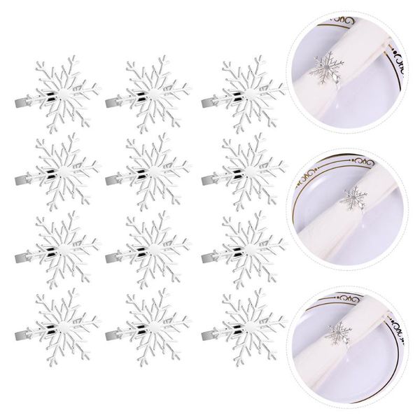 

napkin rings 12pcs snowflake party decor holders