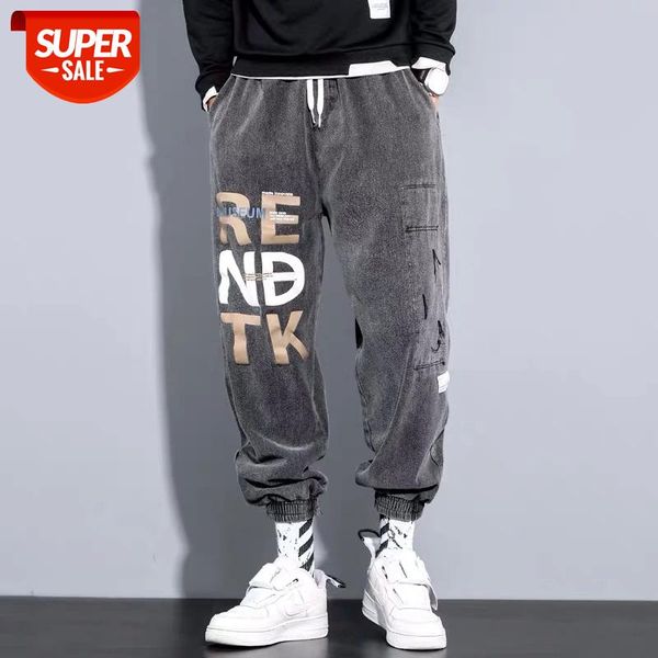 

Hip Hop Print Denim Pants Streetwear Casual Harajuku Elastic Waist Jeans Pant Man Oversize Loose Joggers Men Trousers Black 2020 #uD7e, Blue