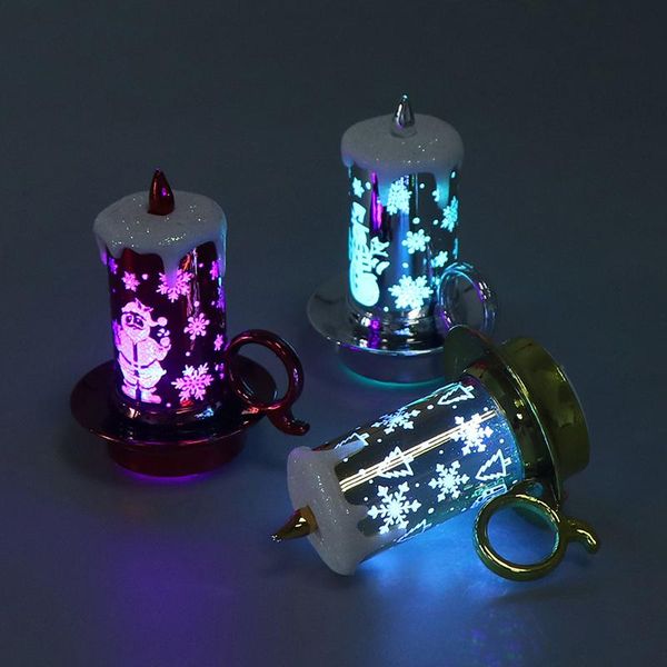 

1pc flameless flickering led candle christmas candle flame light random color