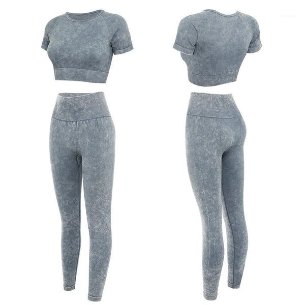 

yoga outfit 2 piece women workout clothing gym set hirts sport pants padded bra tracksuit high waist running leggings fitness suit