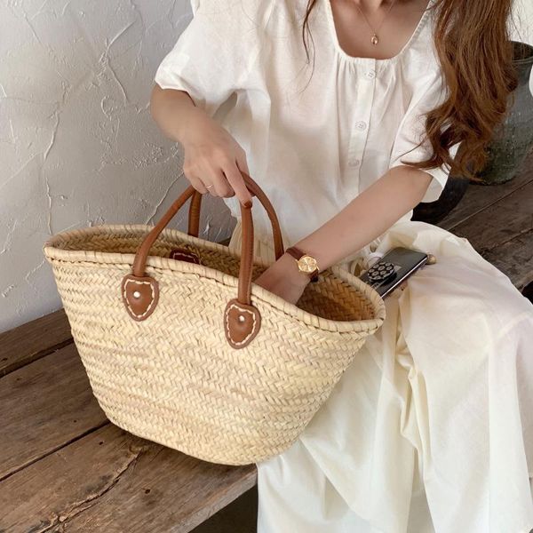 

evening bags casual wicker woven large capacity tote rattan women handbags designer summer beach straw lady bali big basket buckets bag