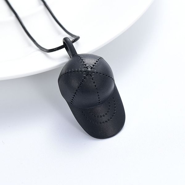 

wholesale baseball cap cremation pendant, mini urn necklace for ashes or hair commemoration, wearable jewelry/black, silver, gold