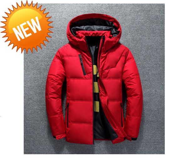 

2022 white duck thick down jacket men coat snow parkas male warm brand clothing winter outerwear 99999, Black