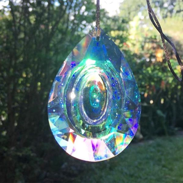

pendant necklaces 2021 colorful crystal longan necklace-electroplating ab color hanging decoration, Silver