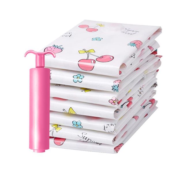 

clothing & wardrobe storage 9pcs vacuum compressedbag with pump clothe luggage travel s space saver save airtight no leak