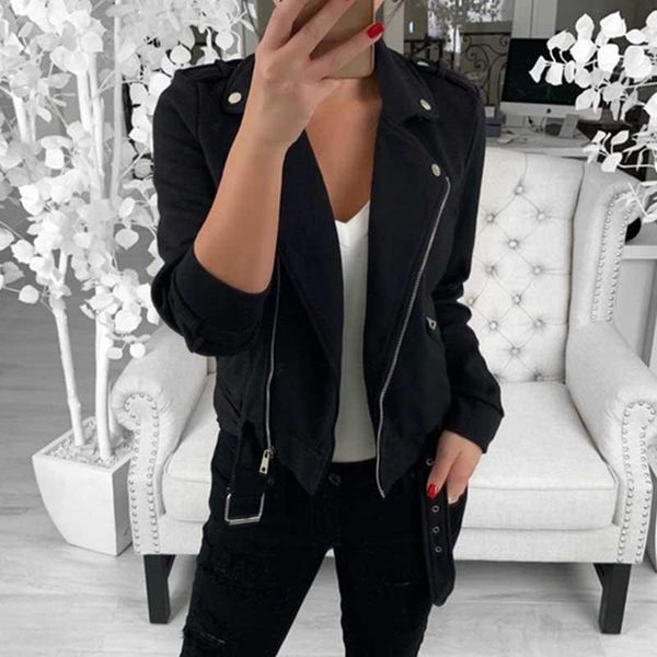 

women's jackets 2021 autumn winter jacket women plus size coat long sleeve female big black short for woman, Black;brown